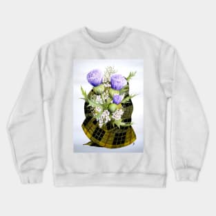 A Scottish Bouquet Watercolour Painting Crewneck Sweatshirt